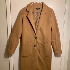 Lulu's Camel Single Breasted Coat